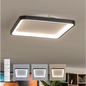 Brilagi - Lampada da soffitto dimmerabile a LED FALCON SLIM LED/50W/230V 50x50 cm nero + telecomando