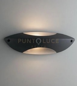 Applique biemissione seattle antracite 1 luce attacco e27 ip54 35x1...