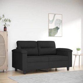 Divano A 2 Posti Nero 120 Cm İn Tessuto Microfibra /