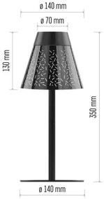 LED Dimmerabile ricaricabile per esterni lampada da tavolo LED/4,2W/5V 2200mAh IP44
