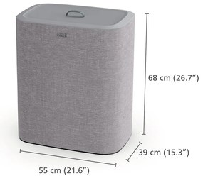 Cesto portabiancheria in tessuto grigio 90 l Tota Trio - Joseph Joseph