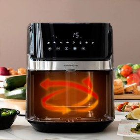 Friggitrice ad Aria InnovaGoods Fryinn View 6500 Nero 1700 W 6,5 L Acciaio inossidabile