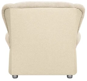 Chaise longue beige con rivestimento in velluto a coste Lord – Ropez