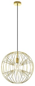 Lampadario A Sospensione Contemporaneo Okinzuri Acciaio Ottone 1 Luce E27