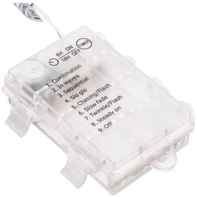 Aigostar - LED Catena luminosa natalizia da esterno 100xLED/3xAA/8 funzioni 10,3 m IP44 multicolore