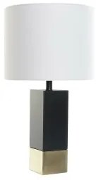 Lampada da tavolo DKD Home Decor Bianco Nero Dorato Metallo 50 W 220 V 36 x 36 x 60 cm
