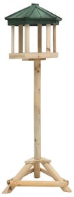 Mangiatoia Per Uccelli Autoportante İn Legno Di Abete 33x110 Cm /