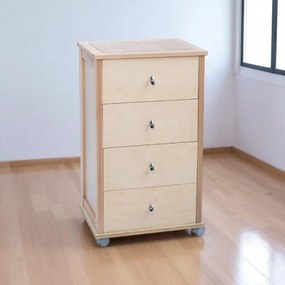 Carrello da cucina POKER con cassetti e piano in ceramica Naturale