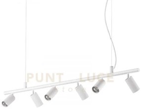 Dynamite sospensione con 6 faretti orientabili tondi attacco gu10 l...