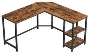 Scrivania angolare SOLEA marrone/nero