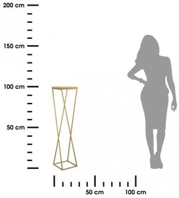 Portafiori LOFT 100x24 cm oro/marrone