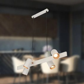 Briloner 4058044 - Lampada a sospensione su cavo ERA 4xGU10/10W/230V, colore crema