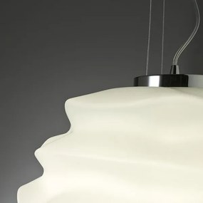 Redo 01-1142 - Lampadario sospeso su cavo MAGMA 1xE27/42W/230V Ø 38 cm cromo lucido/bianco