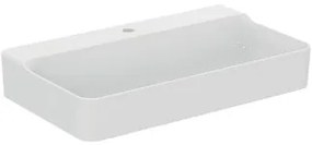 Ideal Standard Conca Lavabo sospeso o Appoggio 80x45 monoforo Senza Troppo Pieno Bianco