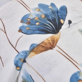 Set copripiumino e federa blu scuro in micropile per letto singolo 140x200 cm Marbella – My House