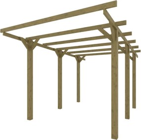 Carport in legno Rhyno L 304  x P 503  x H 265