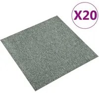 Quadrotte di Moquette 20 pz 5 m 50x50 cm Verdi 147313