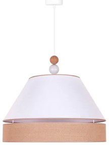 Duolla - Lampadario a sospensione con filo AVIGNON 1xE27/15W/230V diametro 60 cm bianco/marrone