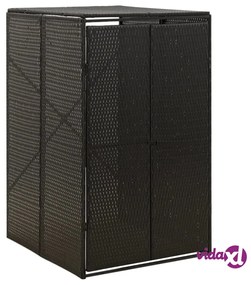 vidaXL Copribidone Singolo Nero 70x80x117 cm in Polyrattan