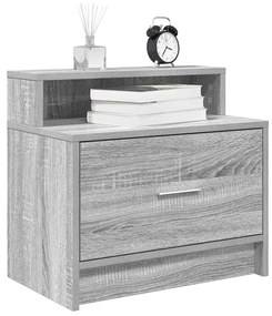 Comodini Con Cassetto 2 Pz Grigio Sonoma 51x31x47 Cm /