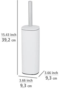 WENKO 24776100 - Scopino WC ALASSIO 9,3x39,2 cm acciaio inox/bianco