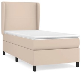 Giroletto a molle con materasso cappuccino 90x200 cm similpelle