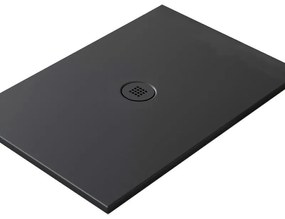 Piatto doccia in ceramica extra slim nero L 200 x L 80 cm opaco