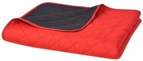 Copriletto Double-face Trapuntato Nero E Bianco 220x240 Cm /