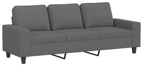 Set di divani 2 pz grigio scuro in tessuto