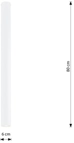 Plafoniera Moderna Faretto Marduk 1 Luce Acciaio Bianco 80 Cm