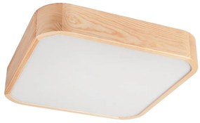 Plafoniera NATURAL SQUARE 4xE27/15W/230V 45x45 cm pino