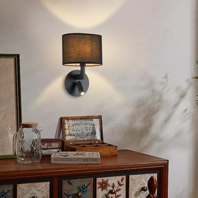 Brilagi - Lampada da parete LED DAYA 1xE14/40W/230V + LED/3W nera