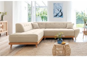 Divano letto angolare beige (angolo sinistro) Dazzling Daisy - Miuform