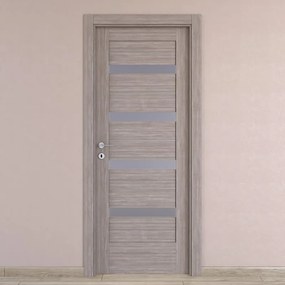 Porta interna a battente Capena 5 in legno colore beige, L 60 x H 210 cm, apertura a destra