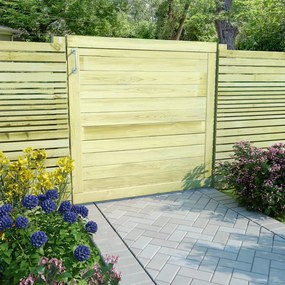 Cancello Da Giardino İn Legno Di Pino Impregnato 100x100 Cm /