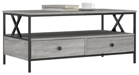 Tavolino da salotto grigio sonoma 100x51x45cm legno multistrato