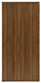 Credenza rovere marrone 80x36x75 cm in legno ingegnerizzato