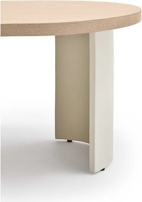 Tavolino da salotto color crema/di colore naturale con effetto frassino 50x120 cm Nori – Teulat