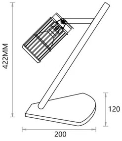 Lampada da tavolo VERTICAL 1xGU10/8W/230V bianco