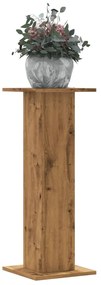 Supporti Piante 2 Pz Rovere Artigianale 30x30x80 Cm Truciolato /