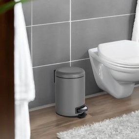 WENKO 22148100 - Cestino LEMAN 17x25 cm grigio/nero