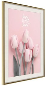 Poster  Welcome Bouquet  Cornice Quadri Cornice d'oro con passe-partout, Larghezza x Altezza Home decor 20x30