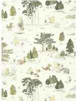 Sanderson Tapete Winnie the Pooh - Macaron Green