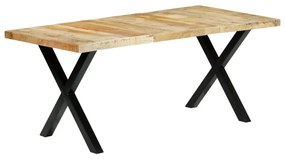Tavolo Da Pranzo 180x90x76 Cm İn Legno Massello Di Mango /