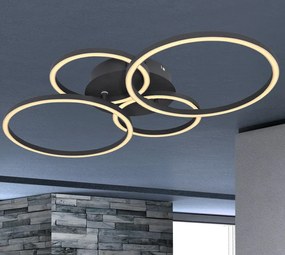 Plafoniera LED moderno Kendy, nero Ø cm GLOBO