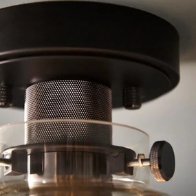 Endon 99106 - Plafoniera URBAN 1xE27/10W/230V nero/limpido