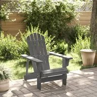 Sedia Adirondack Grigia 69x85x90,5 cm Legno Massello di Abete 4007244