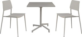 OPERA - set tavolo in metallo cm 70 x 70 x 73 h con 2 sedie Viper