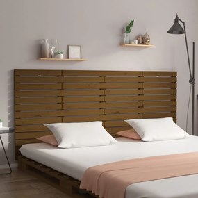 Testiera Da Parete Ambra 166x3x91,5cm İn Legno Massello Di Pino /