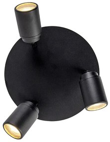 Faretto da bagno moderno nero 3 luci IP44 - Ducha